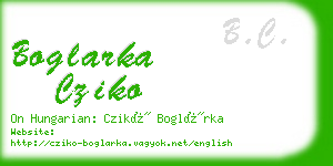 boglarka cziko business card