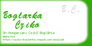 boglarka cziko business card